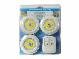 LED Draadloze wandlampen - 3 stuks met afstandsbediening - Dimbaar - met Timer - wit licht