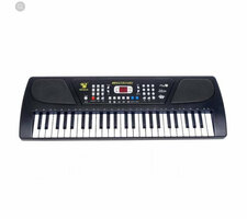 Keyboard with LCD screen - 49 keys and microphone - on mains and on battery - 58CM KEY