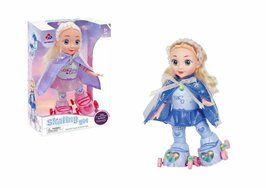 schaatspop met , muziek, zingt en danst, & 3D Lighting 360° - 31cm 