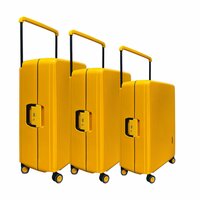 Hardcase kofferset Oranje - 3 stuks - TSA Slot - brede handgreep ( Bubule )