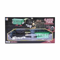 Elektrische trein - Klassieke - Met Wagons, Spoor en LED licht - Spoorwegwagen - 8 delen ( 74X74 cm )