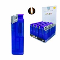 Elektrische Aanstekers - Licht Blauw Transparant 50 stuks - Verstelbare & navulbaar - Bedrukbaar 