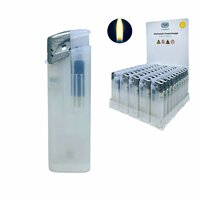 Elektrische Aanstekers - wit Transparant 50 stuks - Verstelbare & navulbaar - Bedrukbaar 