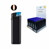 Elektrische Aanstekers - TC Blue - Zwart - 50 stuks - Verstelbare & navulbaar - Bedrukbaar 