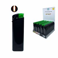 Elektrische Aanstekers - TC Groen - Zwart - 50 stuks - Verstelbare & navulbaar - Bedrukbaar 