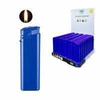 Elektrische Aanstekers - Blauw Bedrukbare Aansteker blanco - 50 stuks - Verstelbare & navulbaar 