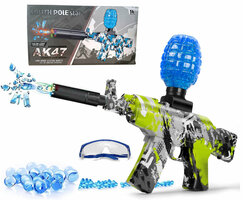 Gel Blaster AK47 Groen- Luminous Silencer met Led licht - compleet set - oplaadbaar - 45 cm 