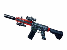 Gel Blaster - M16 - Luminous Silencer - LED Light - incl. gelballetjes - compleet set - oplaadbaar - 78CM