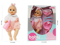 Schattige baby pop met verschillende baby geluiden + accessoires - 39CM Schattige baby pop met verschillende baby geluiden + accessoires - 39CM