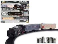 Speelgoed Trein set 13 stuks - Rail Baan 68x68 - met licht en kan rijden - Rail King Speelgoed Trein set 13 stuks - Rail Baan 68x68 - met licht en kan rijden - Rail King