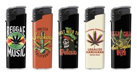 Unilite klik aanstekers - Cannabis - electronic lighters - navulbaar Tray (50stuks) Unilite klik aanstekers - Cannabis - electronic lighters - navulbaar Tray (50stuks)