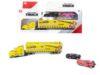 Auto transporter met 2 auto's - Constructie vrachtwagen 1:58 - DIE-CAST TRUCK SERIES - model auto's Auto transporter met 2 auto's - Constructie vrachtwagen 1:58 - DIE-CAST TRUCK SERIES - model auto's