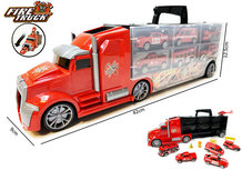 Brandweer Vrachtwagen set koffer - speelgoed brandweer 10-delig set- Mega Fire truck - 42CM Brandweer Vrachtwagen set koffer - speelgoed brandweer 10-delig set- Mega Fire truck - 42CM