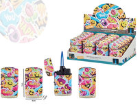 Jet Flame aanstekers - turbo vlam - 20 stuks in display - 360° Happy Smiley print - soft touch Jet Flame aanstekers - turbo vlam - 20 stuks in display - 360° Happy Smiley print - soft touch
