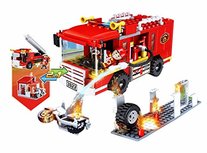 COGO City- Brandweerauto - bouwsteen pakket van 184 stuks - 2in1 bouwblokken set Brandweerbrigade COGO City- Brandweerauto - bouwsteen pakket van 184 stuks - 2in1 bouwblokken set Brandweerbrigade