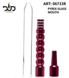 DUD Shisha mondstuk compleet voor waterpijp slang - Metal Adapter for Silicon Hose with Glass mouthpiece DUD Shisha mondstuk compleet voor waterpijp slang - Metal Adapter for Silicon Hose with Glass mouthpiece